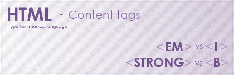 HTML Content Tags – em, strong, i & b