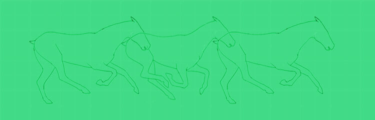 Illustration of a horse running