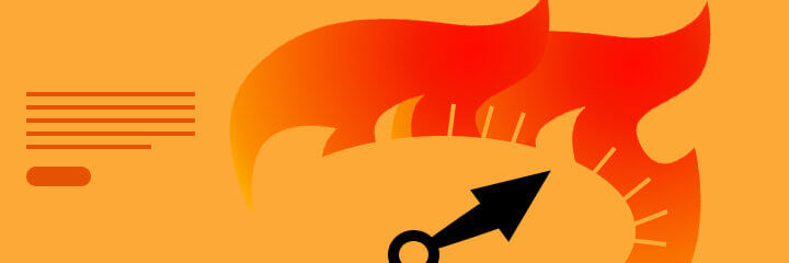 speedometer in flames