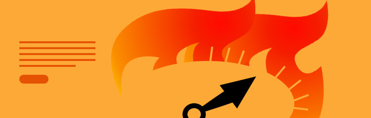 speedometer in flames