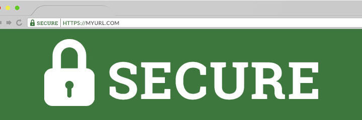 Browser window with secure padlock icon