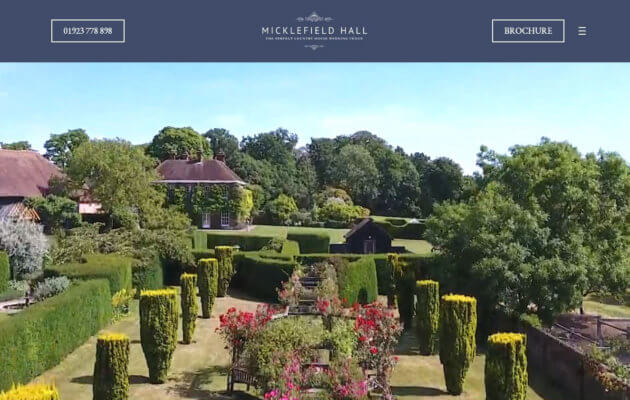 Micklefield Hall desktop view