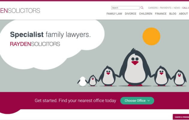 Rayden Solicitors desktop view