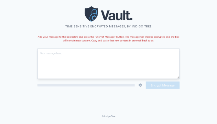 Screenhot of vault